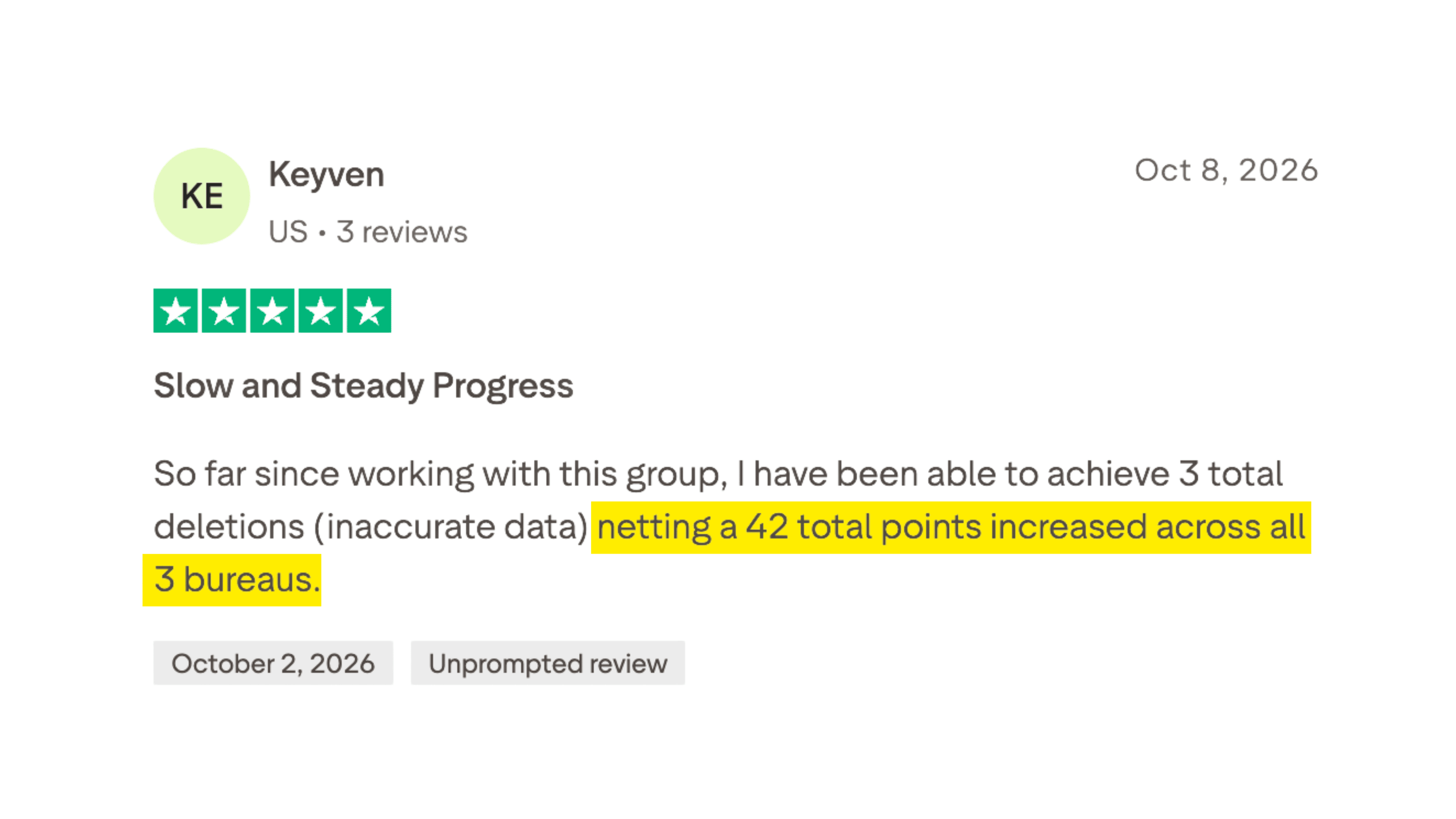 Client made it to the 700+ club in 6 months or less.